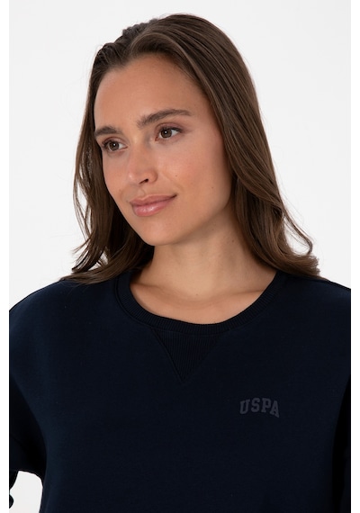 U.S. Polo Assn. Kadın Lacivert Şardonlu Bisiklet Yaka Basic Sweatshırt 50313586-VR033