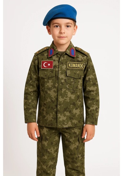 Herşeytrend Çocuk Asker Kıyafeti Single Y.tsk