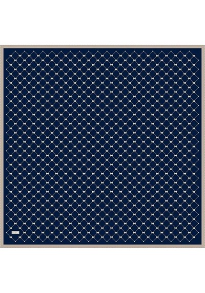 Belli Saf Twill İpek Eşarp 4006d Lacivert