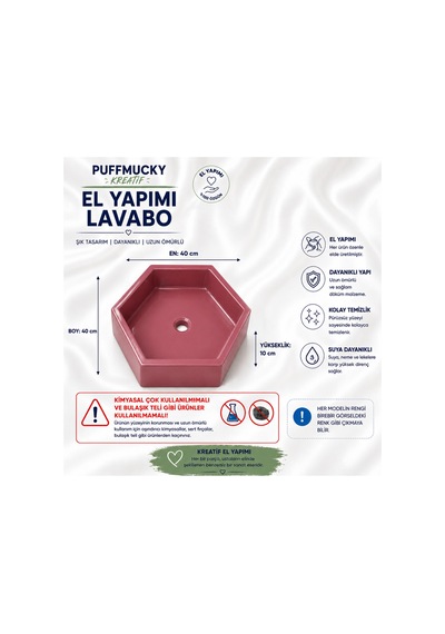 Lavabo Tezgah Üstü Lavabo Banyo Tuvalet Lavabosu Bordo-açık Bordo Bordo-açık Bordo