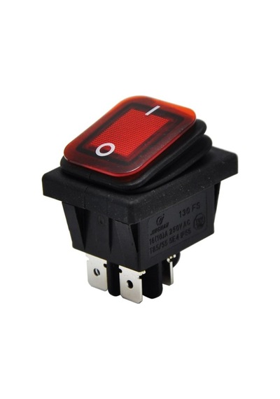 Geniş Işıklı Anahtar Körüklü Kırmızı - 10 Adet