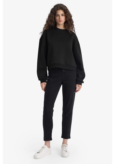 Defacto Siyah Kadın Sweatshirt D6645ax/bk81 Siyah