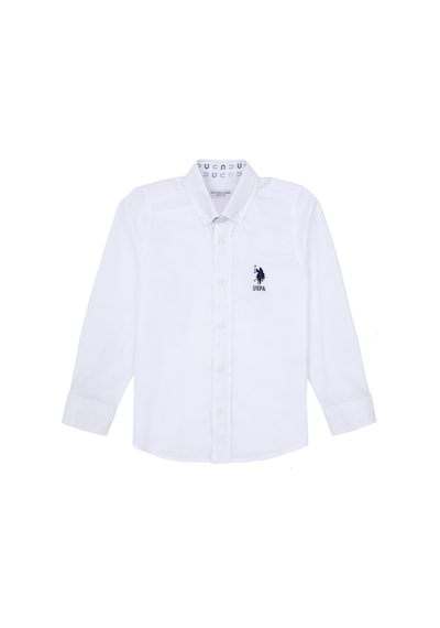 U.s. Polo Assn. Erkek Çocuk Beyaz Gömlek Desenli 50316701-vr013 Beyaz