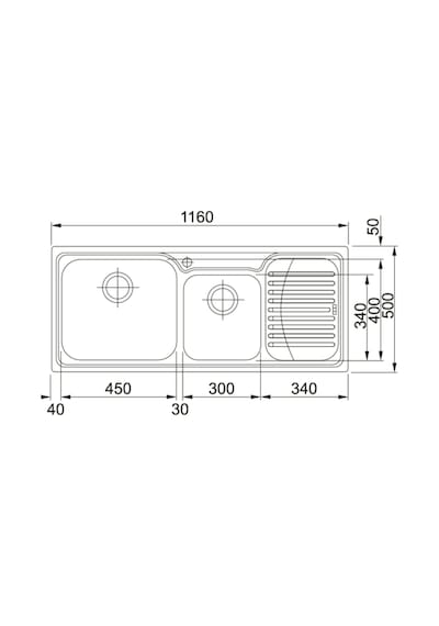 Franke Galassia Gax 621 Sol Damlalıklı 2 Gözlü Paslanmaz Çelik Mutfak Eviyesi 50x116cm Inox