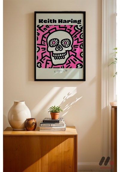 Kuru Kafa Pop Art, Siyah Çerçeveli Duvar Tablosu - Renkli Ev Dekorasyonu