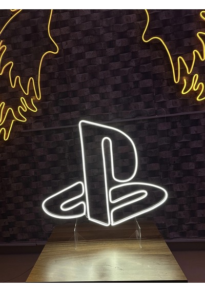Playstation Logo Neon Tabela Turuncu