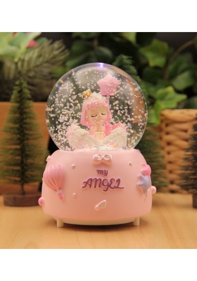 My Angel Temalı Orta Boy Işıklı Müzikli Kar Küresi