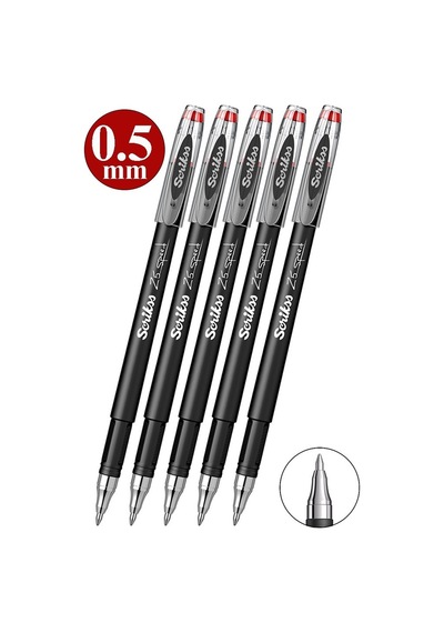 Kırmızı Pilot Kalem Speed 25 5 Adet Scrikss Pilot Kalem 0.5mm Roller Uçlu Pilot Kalem İnce Uçlu Likit Mürekkepli Pilot