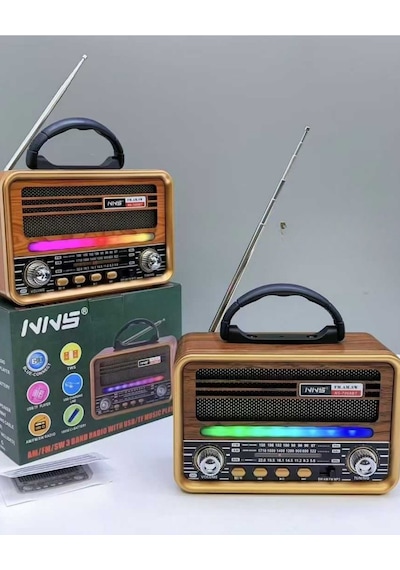 Retro Bluetooth Hoparlör Ve Radyo Am/fm/sw 3 Band, Usb/tf Destekli, Şarjlı