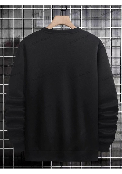 Startmore Y2k Unisex Bear & Fan Sweatshirt Kod 1549 Beyaz Siyah