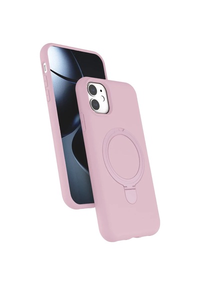 Apple Apple Uyumlu iPhone 11 Regal Magsafe Standlı Kapak - Açık Pembe Açik Pembe