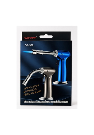 Or-300 Profesyonel Bütan Gazlı Pürmüz 1300 C Mavi Alev, Piezo Ateşlemeli, Esnek Başlıklı Diğer