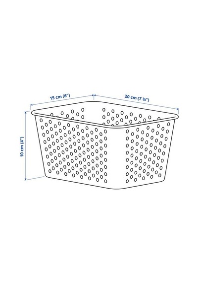 Ikea Plogsvang Sepet, Beyaz, 15x20x10 Cm