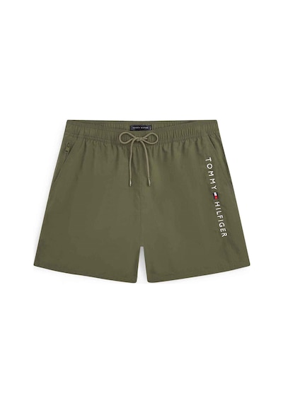 Tommy Hilfiger Erkek Marka Logolu Günlük Kullanıma Uygun Haki Yeşil Deniz Şortu Um0um03748 Rbn-15612