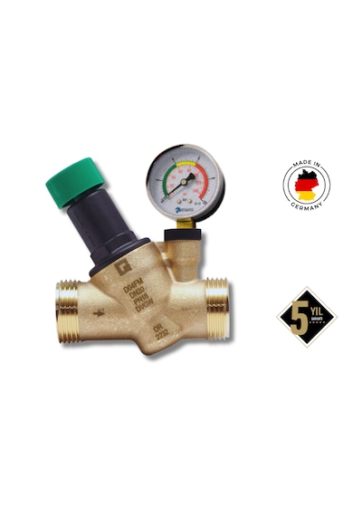 Braukmann Honeywell 3/4" Su Basınç Düşürücü Vana - Manometre Hediyeli - D04fm-3/4a Dn20 - 3/4"