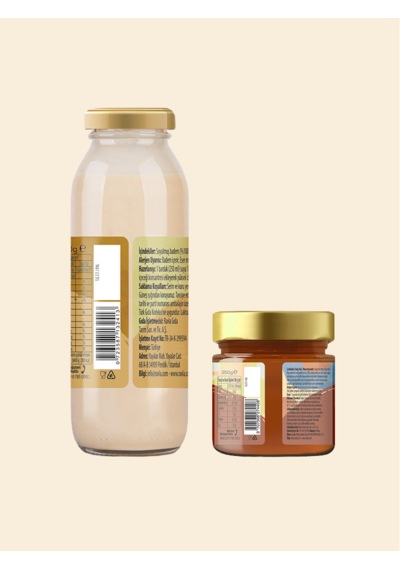 2'li Ürün - Ravla Badem İçeceği Konsantresi - 250g/ Ravla Salgı Balı Meşe Kaynaklı - 250g