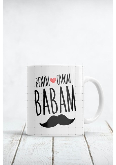 Benim Canım Babam Baskılı Kupa Bardak Beyaz
