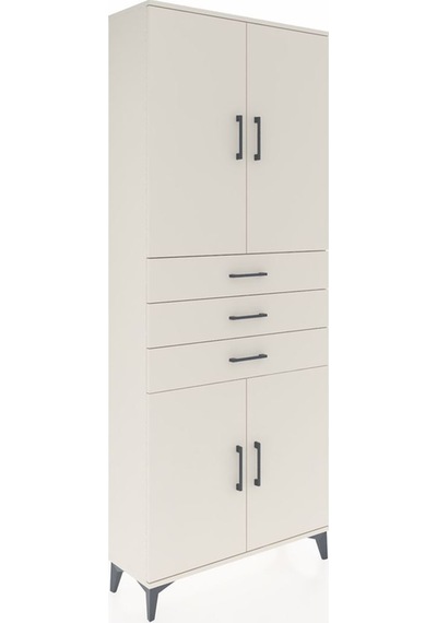 Arges Dolap 4 Raflı 3 Çekmeceli 4 Kapaklı 88x30x221 Aytaşı-ay... Aytaşı