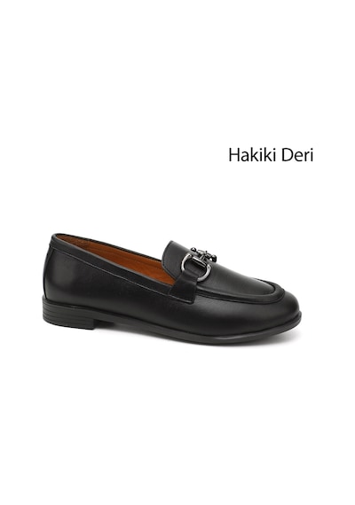 Gönderi(R) Gönderi R Kadın Siyah Tokalı Hakiki Deri Loafer Ayakkabı Ddza78245252 Siyah
