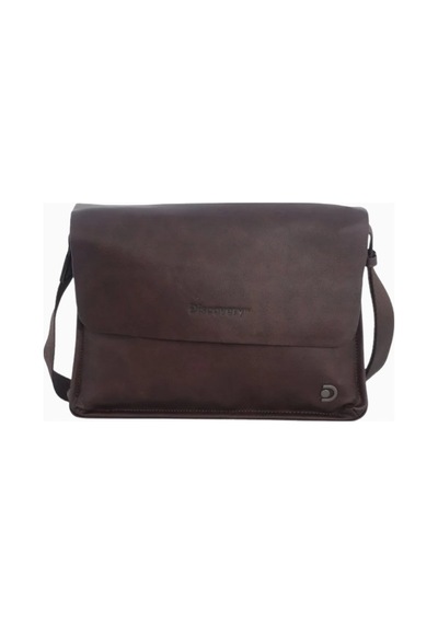Discovery Heritage Metal Logolu 4l Kapasiteli Messenger Omuz Çantası Kahverengi 2