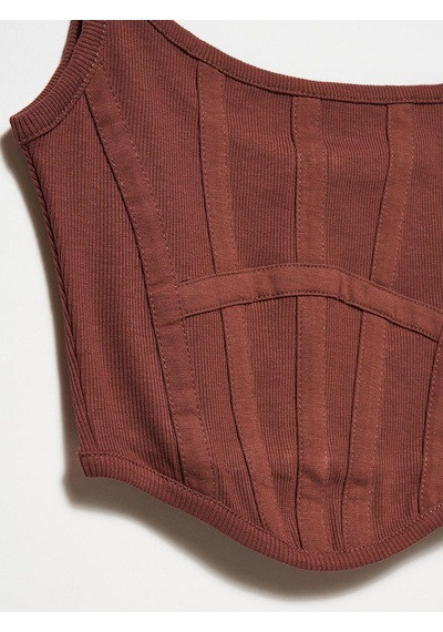 Dilvin 3793 Korse Top-kahve-4307 Kahve