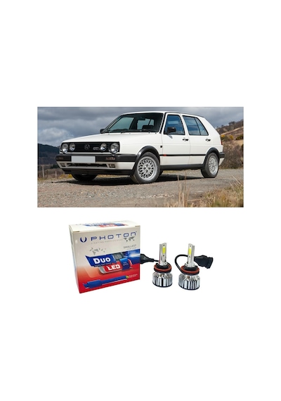Vw Golf 2 Uzun+kısa Far Ampulü H4 Duo Yeni Seri Beyaz 1983-1992