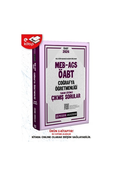 2026 Meb-ags Öabt Coğrafya Öğretmenliği Tamamı Çözümlü Çıkmış Sorular E-kitap