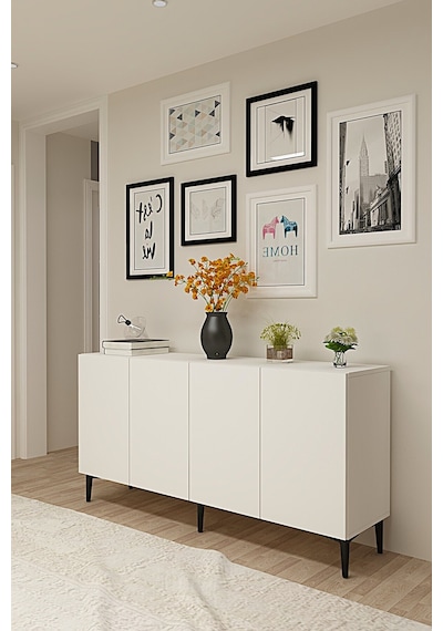 Ka1599b Aplos Konsol Ve Tv Sehpası Beyaz 150cm