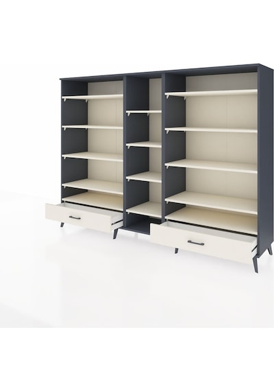 Hyperion Dolap 14 Raflı 2 Çekmeceli 220x44x163 Antrasit-aytaşı Antrasit-aytaşı Hyperion Dolap 14 Raflı 2 Çekmeceli 220x44x163 Antrasit-aytaşı Antrasit-aytaşı