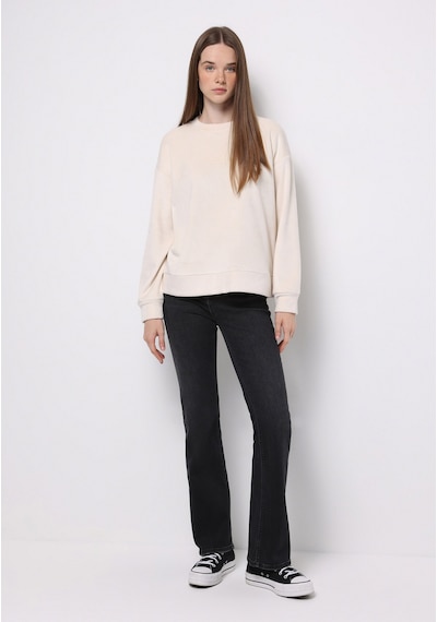 Colin's Colins Regular Fit Yuvarlak Yaka Sloganlı Kadın Ekru Sweatshirt Cl1076579 Q1.v2 Ecr Ekru