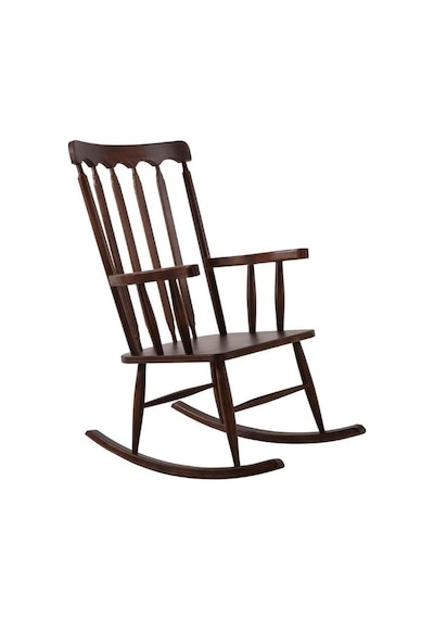 Dakota Rocker Amerikan Retro Ahşap Sallanır Sandalye Ceviz