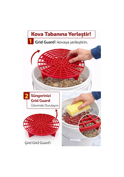 Kova Filtresi Tüm Kovalara Uyumlu Amerikan Kovalar Dahil Kum Çakıl Çamur Filtreli Grid Guard