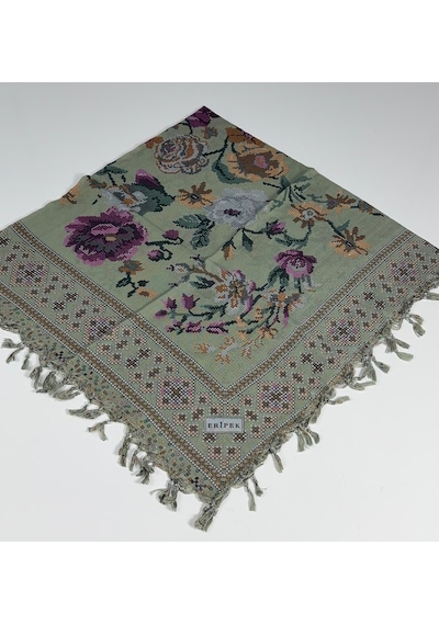 Eripek Sökme Boncuklu Tülbent 06357 Mint Yeşili