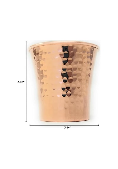 Cc Serisi 15oz - El Yapımı Süper Ağır İçecek Bardağı Veya Servis Soğuk İçecekler Ve Kokteyl Kupası, İçi Kalay Kaplı Saf Katı Bakır El Yapımı Bardak Dövülmüş