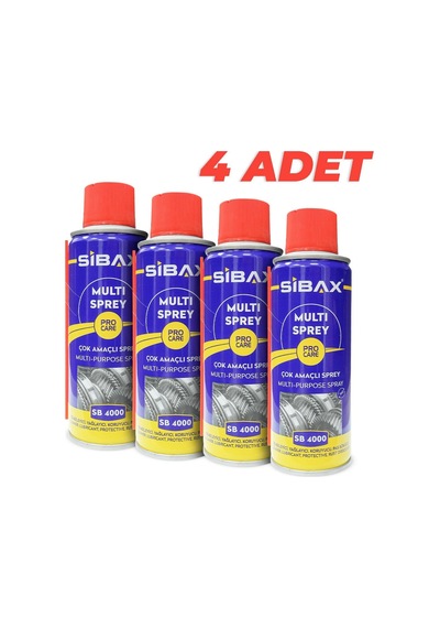 Sibax Sb4000 Çok Amaçlı Sprey 200 Ml 4 Lü Paket