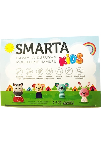 Smarta Kıds 4 Renk Model Hamuru 4x70 Gr. Okul Seti