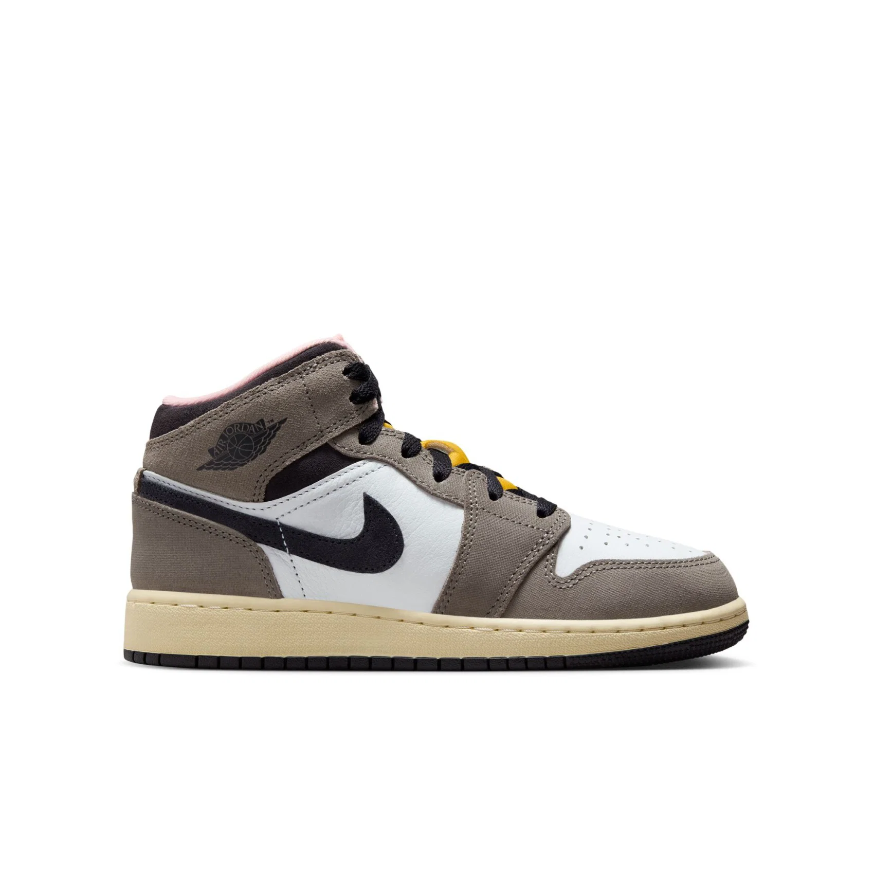 Air Jordan 1 Mid Se 'cave Stone' Gs Basketbol Ayakkabısı Hq2014-100 Çok Renkli