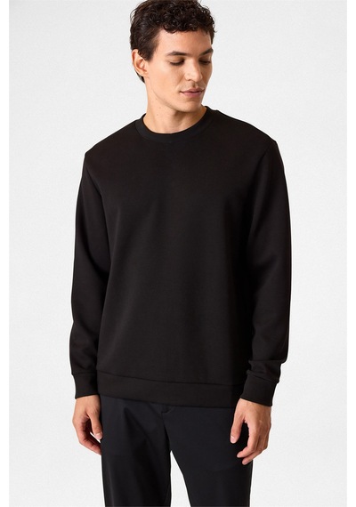 Backandbond Bisiklet Yaka Siyah Sweatshirt