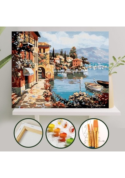 Sayılarla Boyama Tuval Seti 40X50 Cm - Göl Manzarası