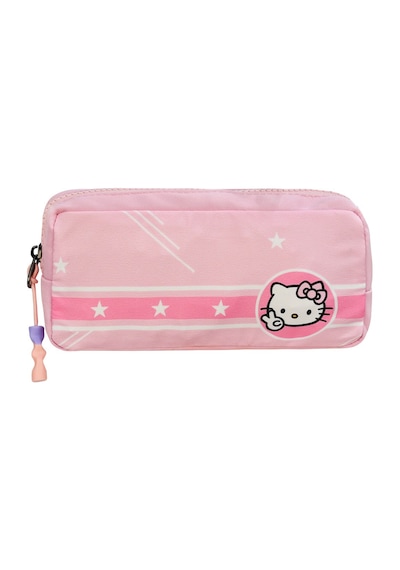 Hello Kitty Baskılı Ortopedik Su Geçirmez Ultra Lüx Okul Çantası Termal Beslenme Ve Kalemlik Pembe