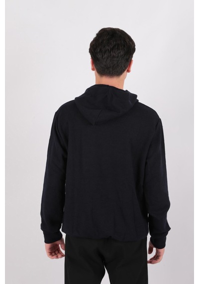 Five Pocket Fp24b2124 Erkek Kapşonlu Kanguru Cepli Sweatshirt Lacivert