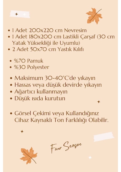 Çift Kişilik Lastikli Çarşaflı Nevresim Takımı Pamuklu Four Season Mint Gri Renkli