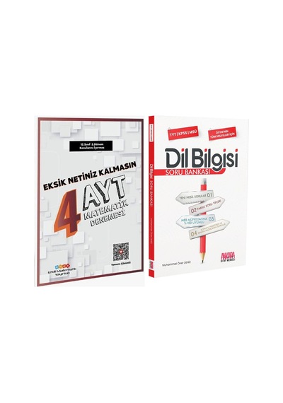 Etkili Matematik Ayt Matematik Eksik Netiniz Kalmasın 4 Deneme Ve Akm Dil Bilgisi Soru Bankası Seti 2 Kitap