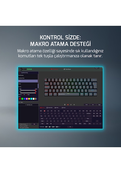Gamepower Lyra Rgb 60m 62tuş Beyaz Mekanik Kablolu Red Switch Ckckgmp0017