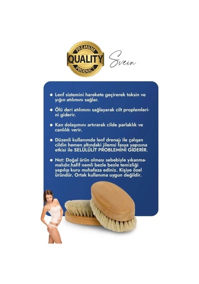 Svein Doğal At Kılı Çatlak Karşıtı Banyo Peeling Fırçası