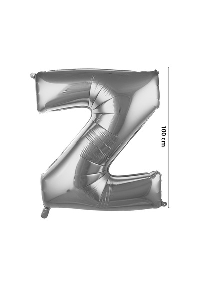 Z Harf Folyo Balon. 100 CM - Gümüş