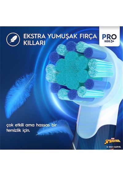 ORAL B Vitality Pro Spiderman Özel Seri Çocuklar İçin Şarj Edilebilir Diş Fırçası D103