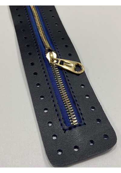 Karantuhafiye Derili Fermuar / Çanta Fermuarı / Kapak Fermuar 30 Cm Lacivert Lacivert