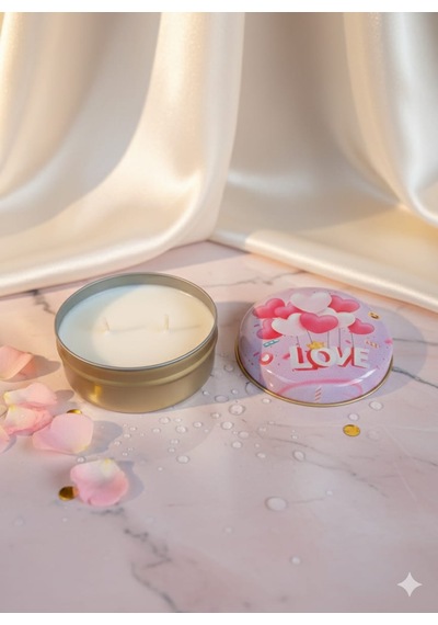 Boho Bloom Gül & Yasemin Kokulu El Yapımı Soya Mumu Happy Blaze Candle Açık Pembe