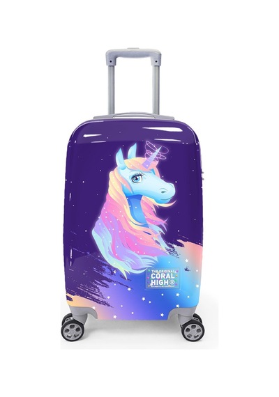 Coral High Unicorn Desenli Kabin Boy Valiz 50cm 16540 Çok Renkli